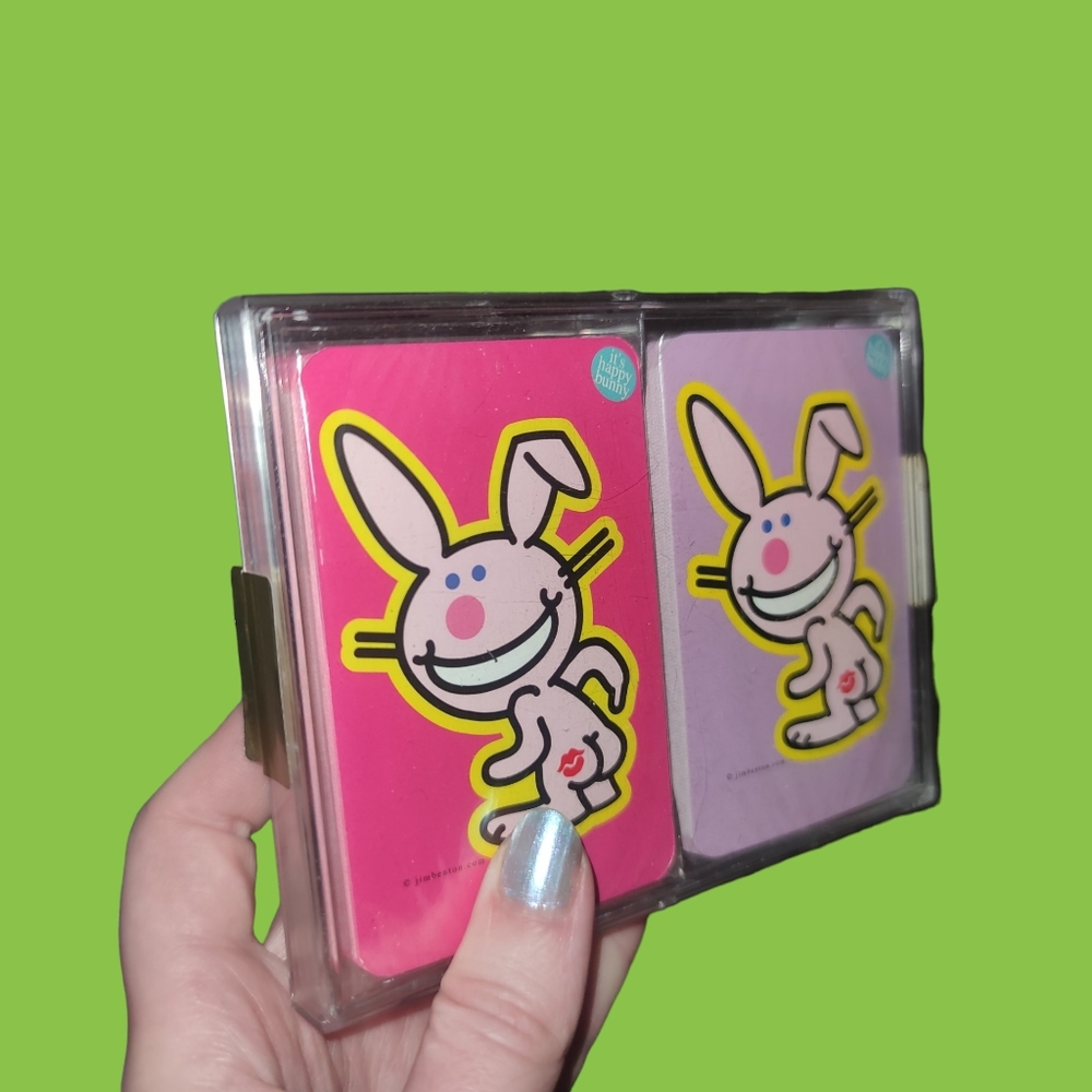 Vintage Y2K Happy Bunny | Set of 2 decks of cards